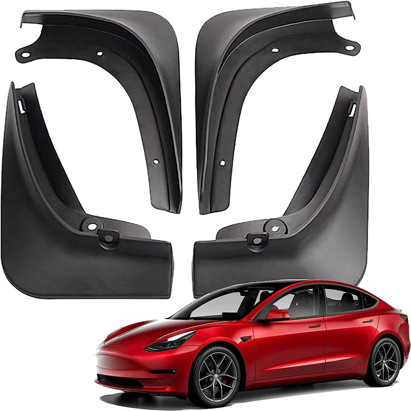 Tesla Model Y/3 OEM-Schmutzfänger vorne und hinten, Kotflügel-Set – TPE  ohne Bohren