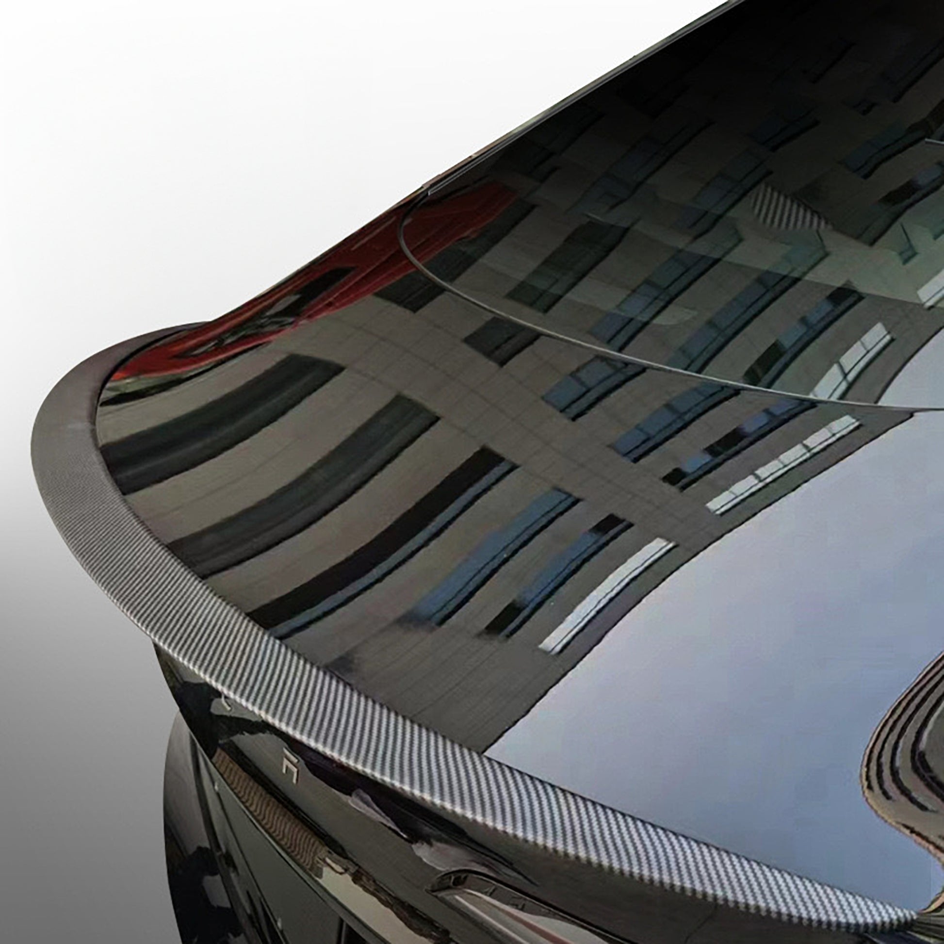 Kofferraum, Leuchtend schwarz, Karbonfaser-Muster, ABS-Deckel,  Spoilerflügel, Heckklappen-Karosserie-Set für Tesla Model 3 Highland  2024-Zubehör,BrightCarbon : : Auto & Motorrad